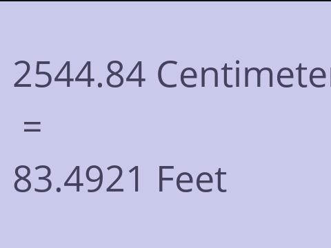 2544.84 CM TO FEET