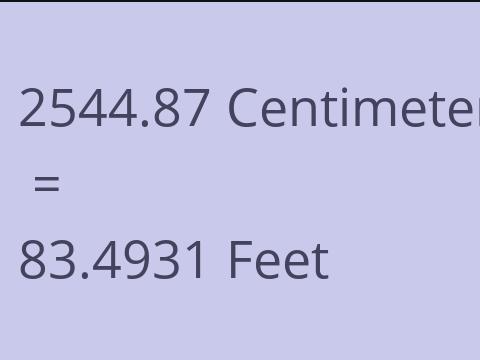 2544.87 CM TO FEET