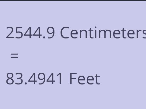 2544.9 CM TO FEET