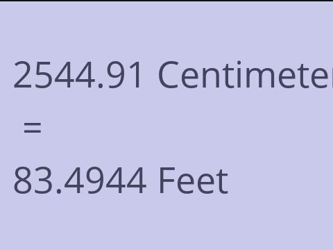 2544.91 CM TO FEET