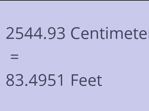 2544.93 CM TO FEET