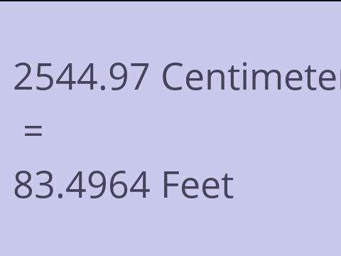 2544.97 CM TO FEET