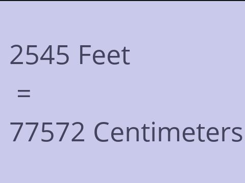 2545 FEET TO CM