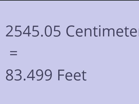 2545.05 CM TO FEET