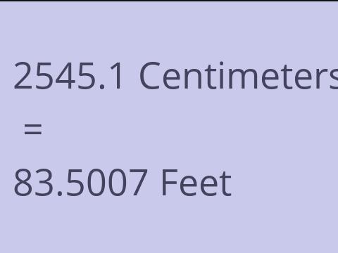 2545.1 CM TO FEET