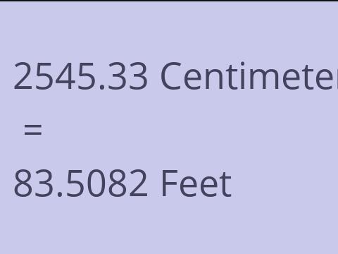 2545.33 CM TO FEET