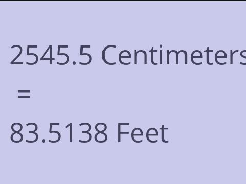 2545.5 CM TO FEET