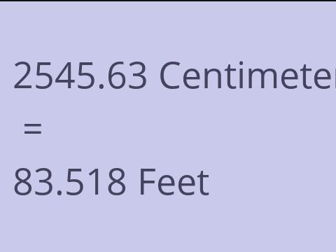 2545.63 CM TO FEET