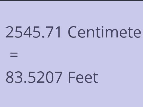 2545.71 CM TO FEET