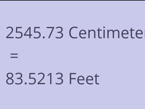 2545.73 CM TO FEET
