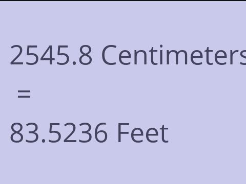 2545.8 CM TO FEET