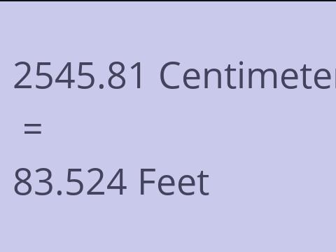 2545.81 CM TO FEET