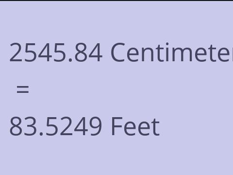 2545.84 CM TO FEET