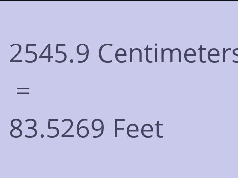2545.9 CM TO FEET