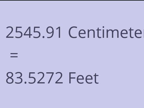 2545.91 CM TO FEET