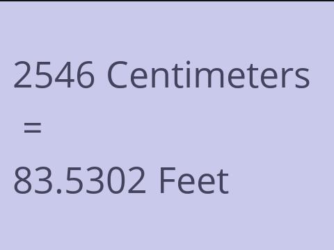 2546 CM TO FEET