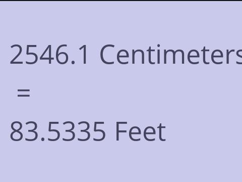2546.1 CM TO FEET