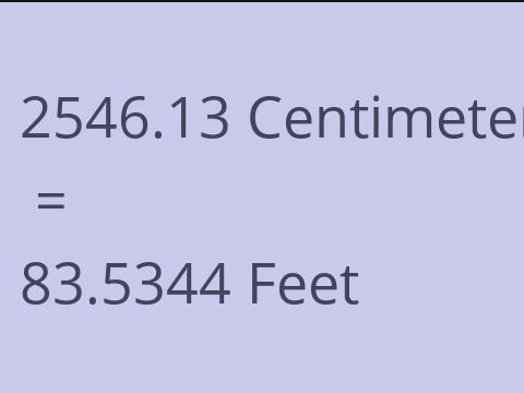 2546.13 CM TO FEET