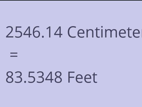 2546.14 CM TO FEET