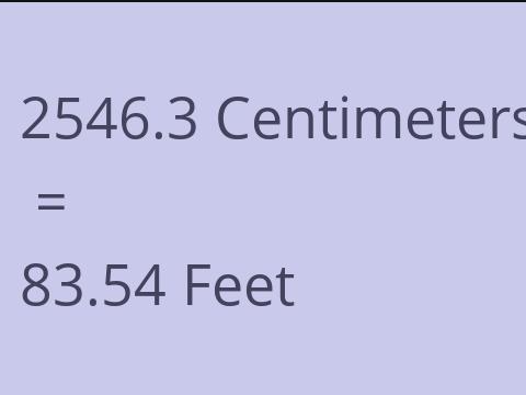 2546.3 CM TO FEET
