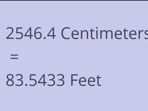 2546.4 CM TO FEET