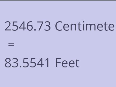 2546.73 CM TO FEET