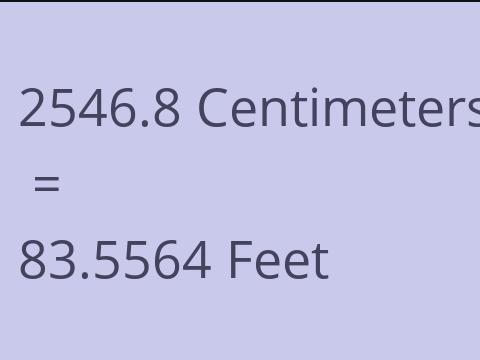 2546.8 CM TO FEET