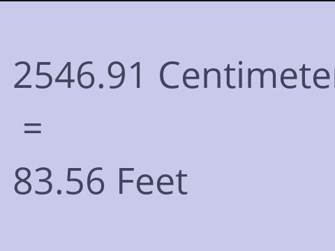 2546.91 CM TO FEET