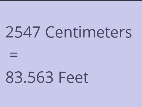 2547 CM TO FEET