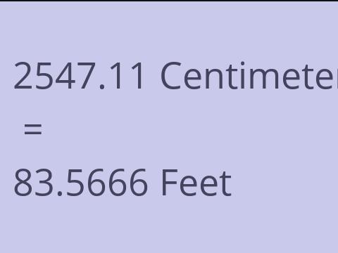 2547.11 CM TO FEET
