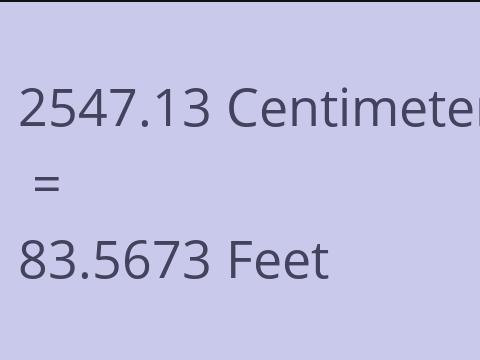2547.13 CM TO FEET