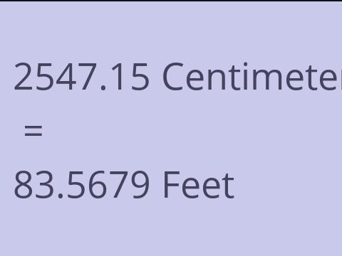 2547.15 CM TO FEET