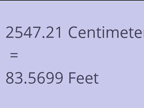 2547.21 CM TO FEET