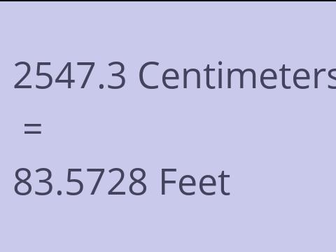2547.3 CM TO FEET