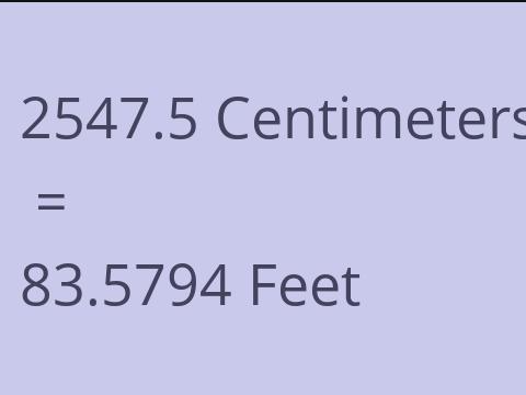 2547.5 CM TO FEET