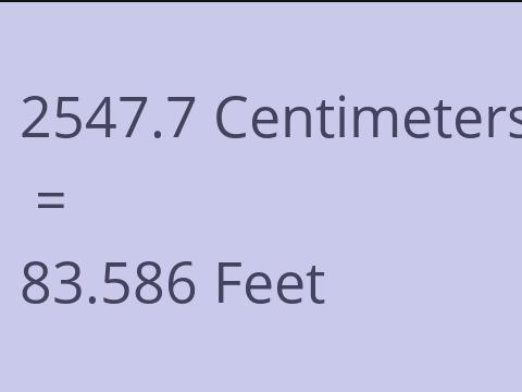 2547.7 CM TO FEET