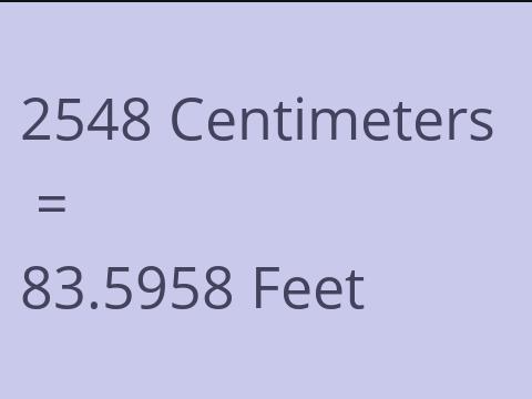 2548 CM TO FEET