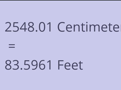 2548.01 CM TO FEET