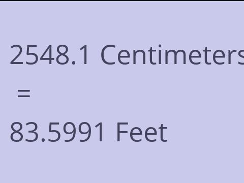 2548.1 CM TO FEET