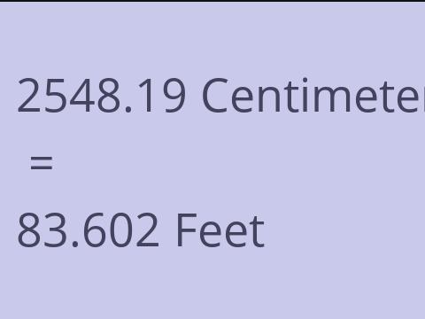 2548.19 CM TO FEET