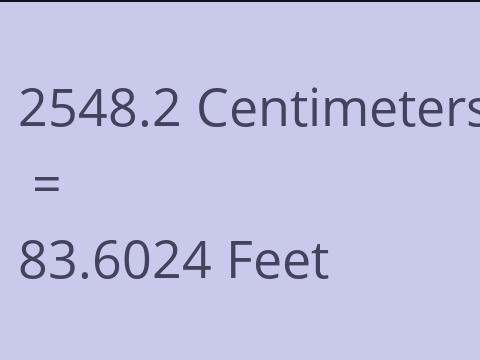 2548.2 CM TO FEET