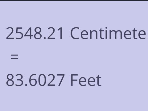 2548.21 CM TO FEET