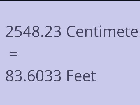 2548.23 CM TO FEET