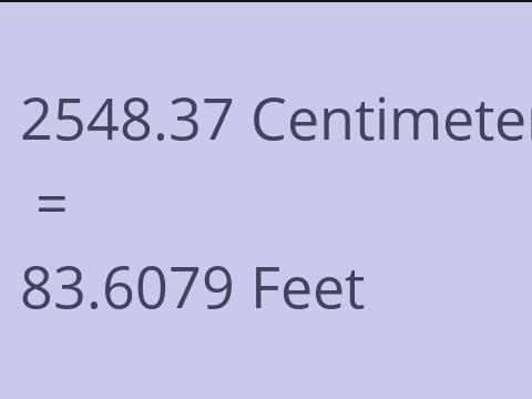 2548.37 CM TO FEET