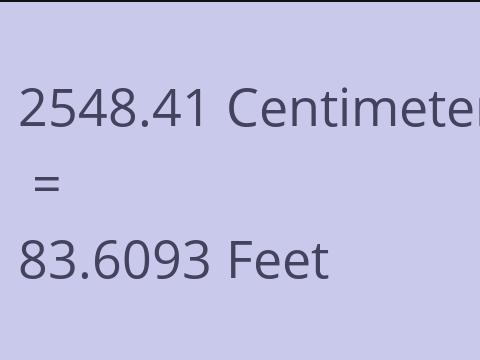 2548.41 CM TO FEET