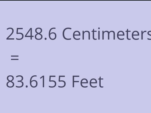 2548.6 CM TO FEET