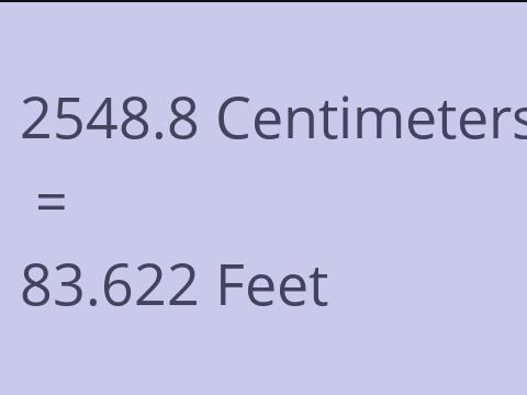 2548.8 CM TO FEET