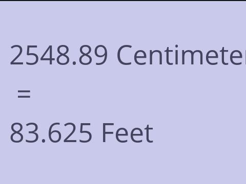 2548.89 CM TO FEET
