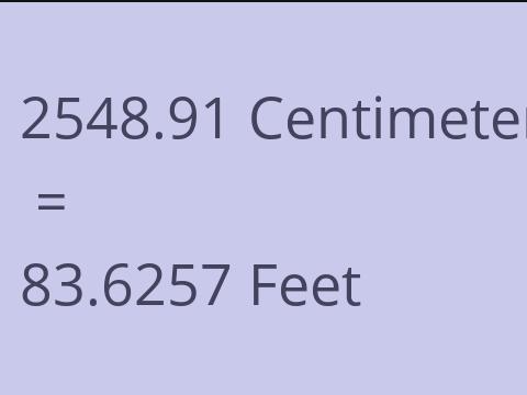 2548.91 CM TO FEET