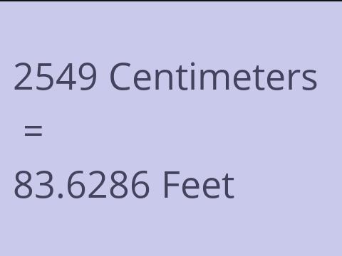 2549 CM TO FEET